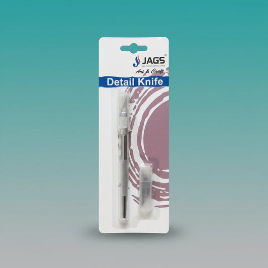 Gifthubmart Detail Pen Knife, compact silver metal with knurled handle, Product