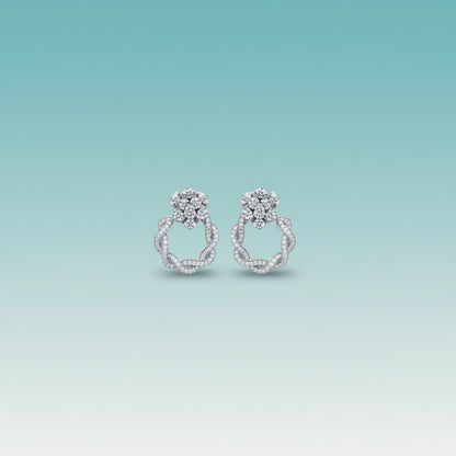 Diamond Studded Gold Plated Earrings by Gifthubmart