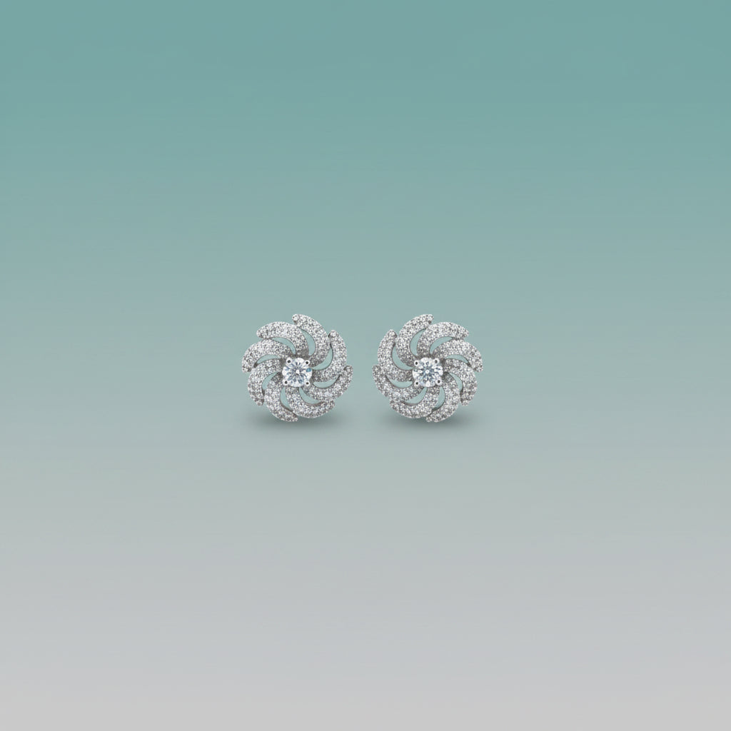 Diamond Studded Gold Plated Earrings by Gifthubmart