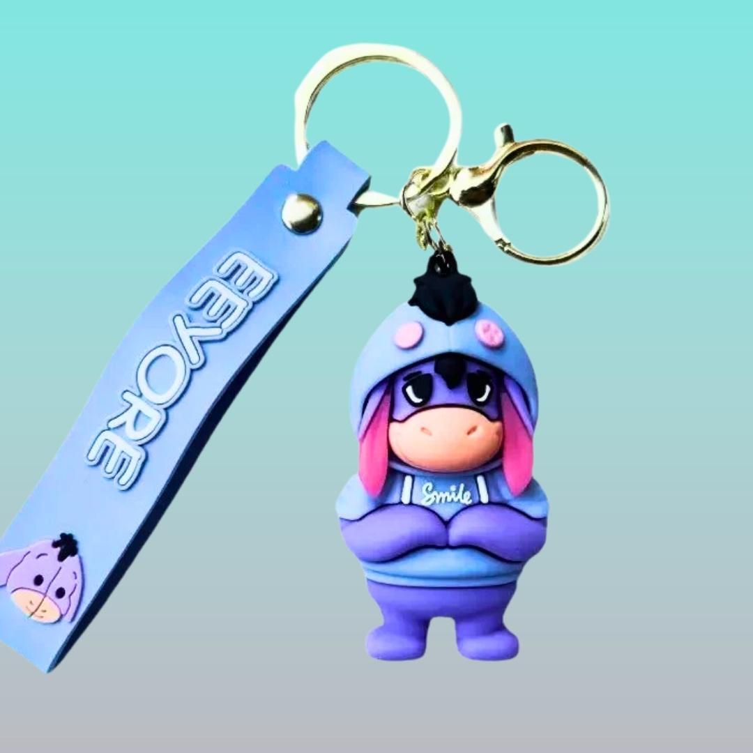 Disney Characters 3D Rubber Keychain with Wristband by Gifthubmart