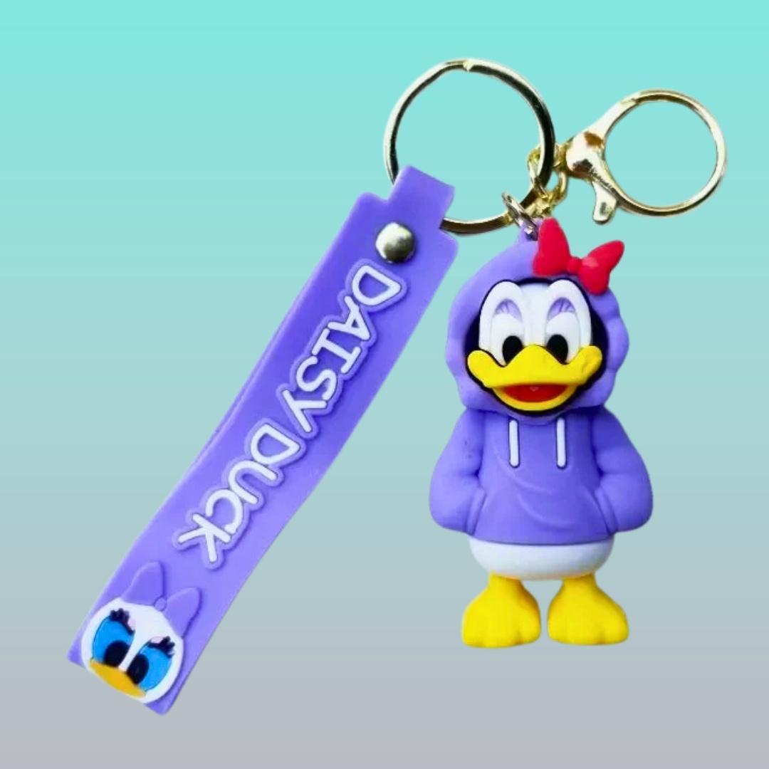 Disney Characters 3D Rubber Keychain with Wristband by Gifthubmart