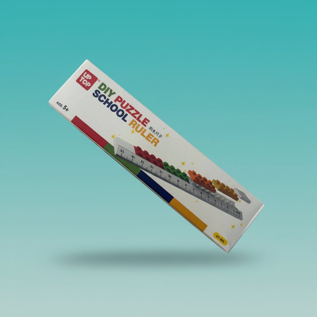 DIY Lego Puzzle School Ruler by Gift Hub Mart