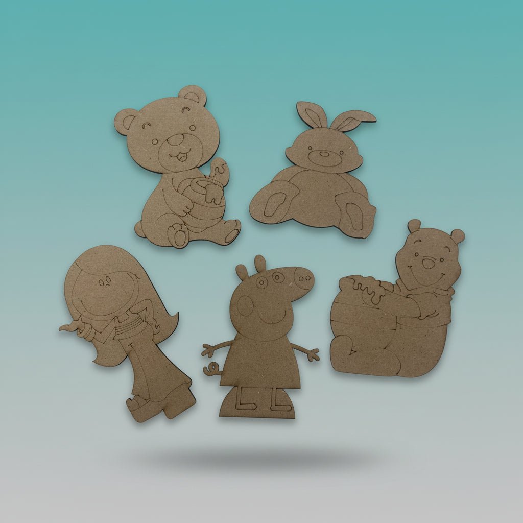 DIY MDF Art 5pc Set by Gift Hub Mart