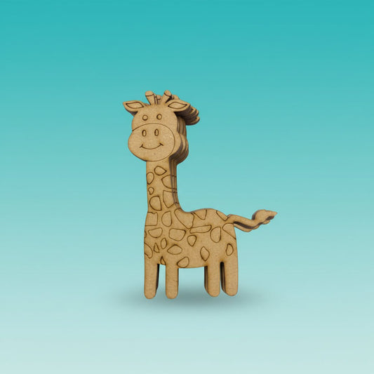DIY Pre-Marked MDF Cutout- Giraffe Fridge Magnet by Gift Hub Mart