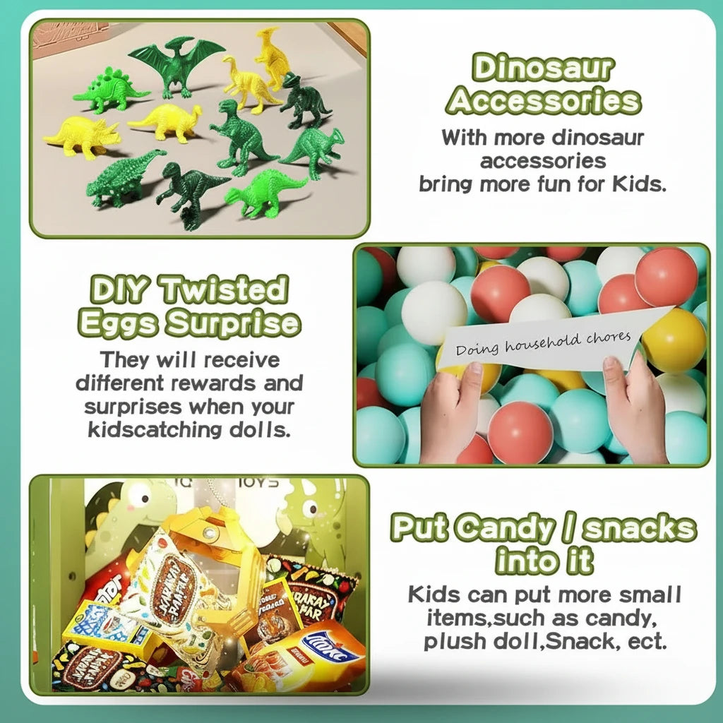 Doll Catcher Machine 3+ Dinosaur by Gift Hub Mart