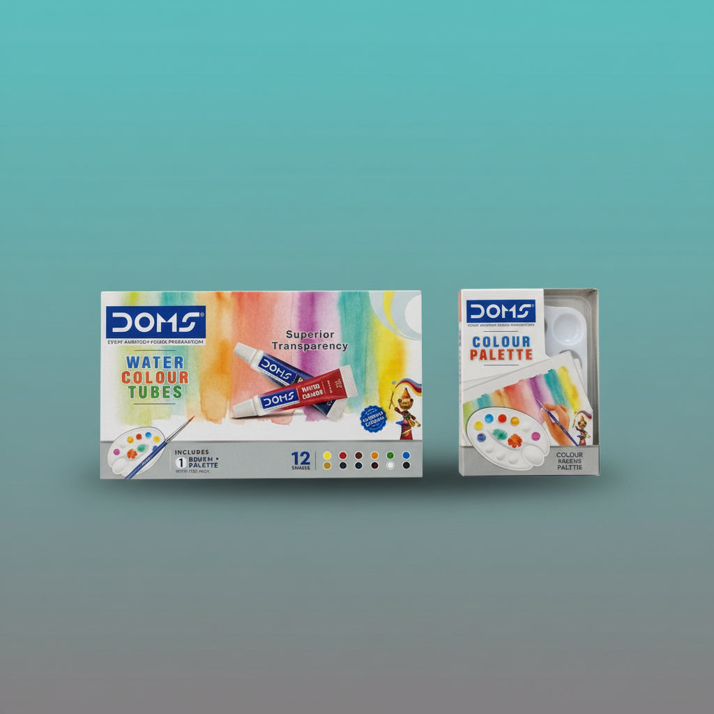 Doms 12 Water Colour Tubes with Palette by Gift Hub Mart