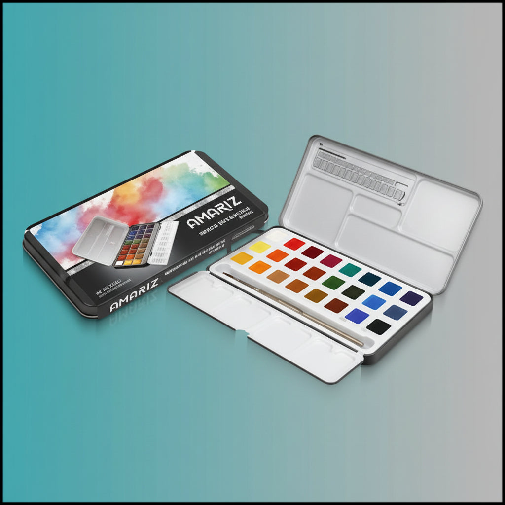 DOMS AMARIZ ARTIST WATER COLOUR CAKE 24 SHADES by Gift Hub Mart