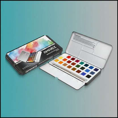 DOMS AMARIZ ARTIST WATER COLOUR CAKE 24 SHADES by Gift Hub Mart