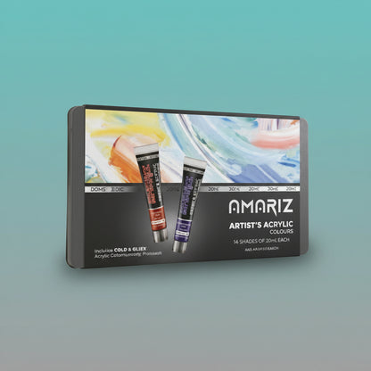 DOMS AMARIZ ARTST ACRYLIC 14 SHADES TUBE 14X20ML by Gift Hub Mart