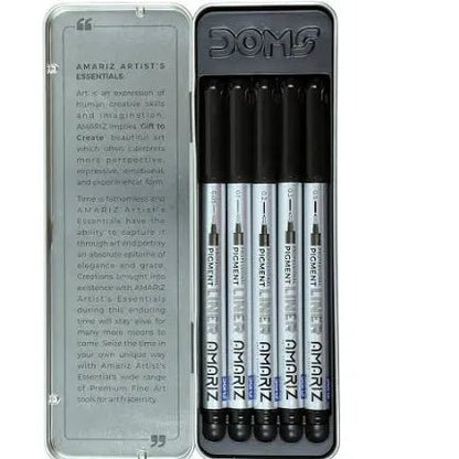 DOMS AMARIZ PIGMENT LINER SET OF 5 by Gifthubmart