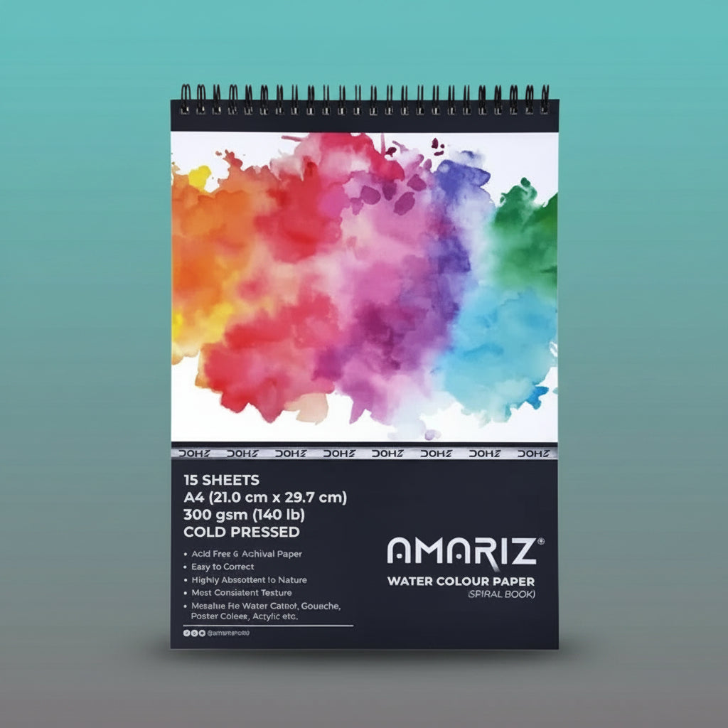 DOMS AMARIZ WATER COLOUR BOOK 300 GSM A4 (SPIRAL) by Gift Hub Mart