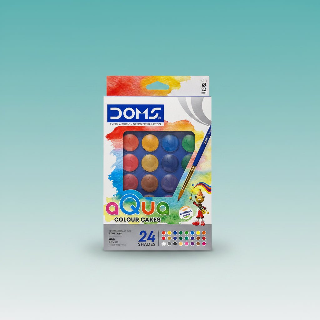 DOMS Aqua Colour Cakes 24 Shades 23mm paint set by Gift Hub Mart