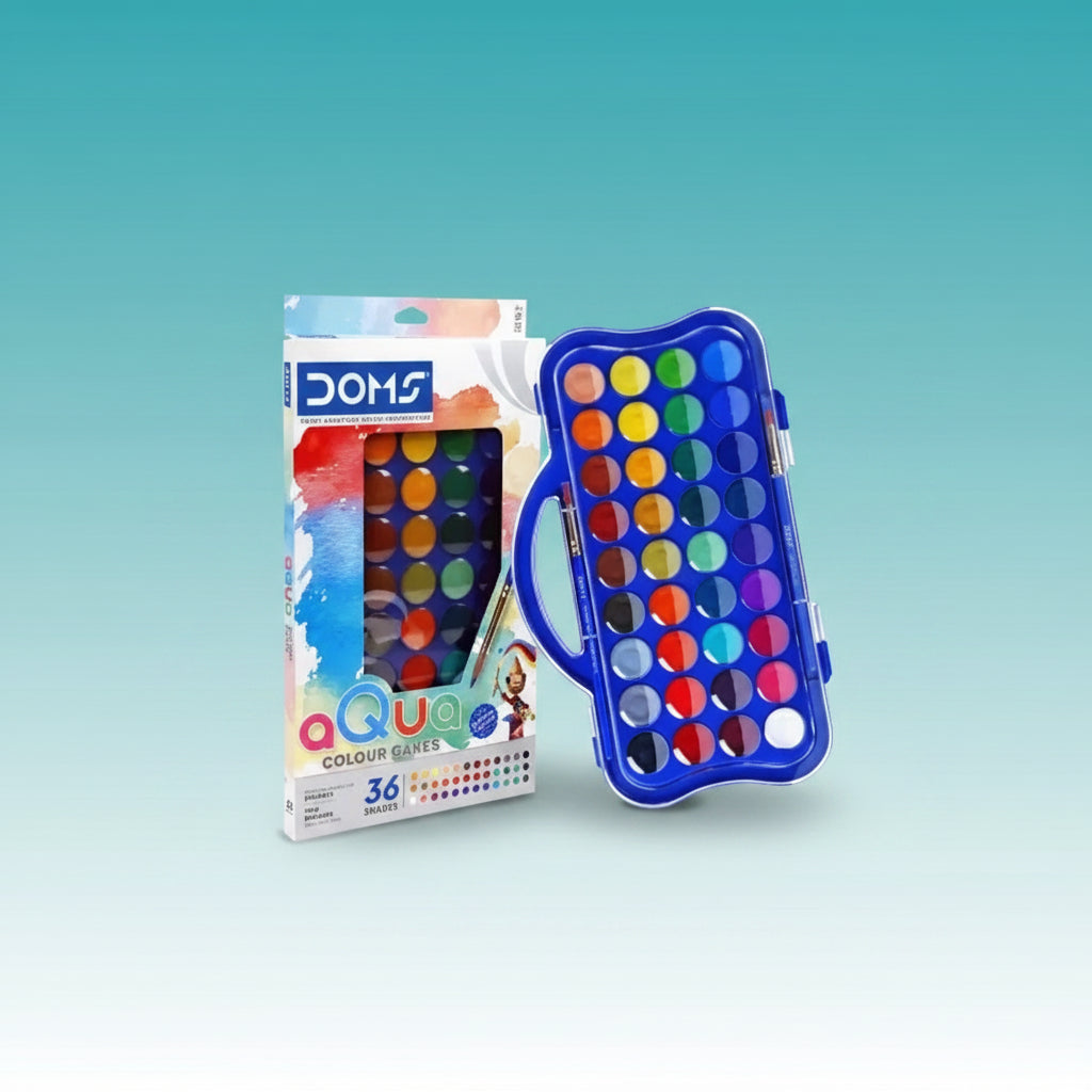 DOMS Aqua Water Colour Cakes 36 Shades by Gifthubmart