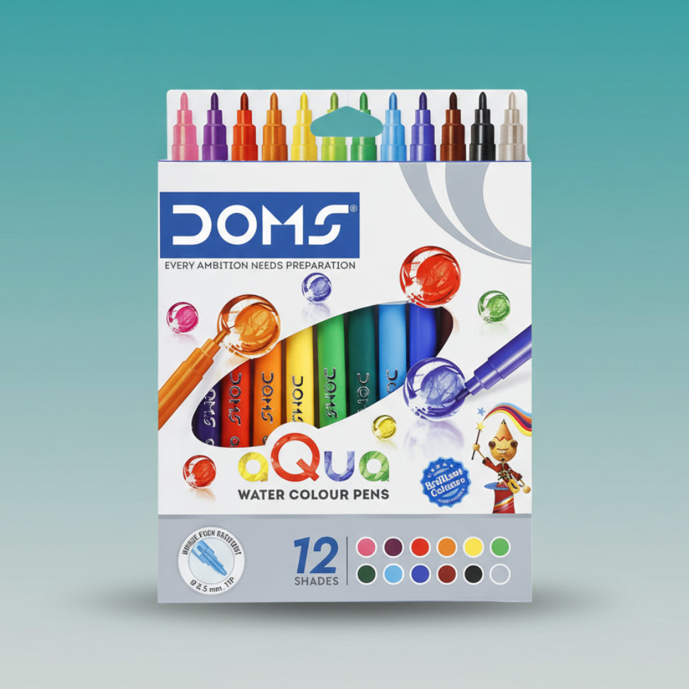 DOMS Aqua Water Colour Pens 12 Shades by Gifthubmart