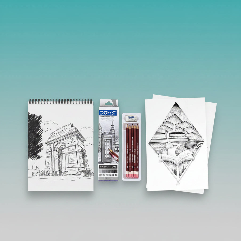 DOMS Drawing Pencil- 4B by Gifthubmart
