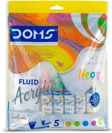 DOMS Neon Fluid Acrylic Colour by Gift Hub Mart