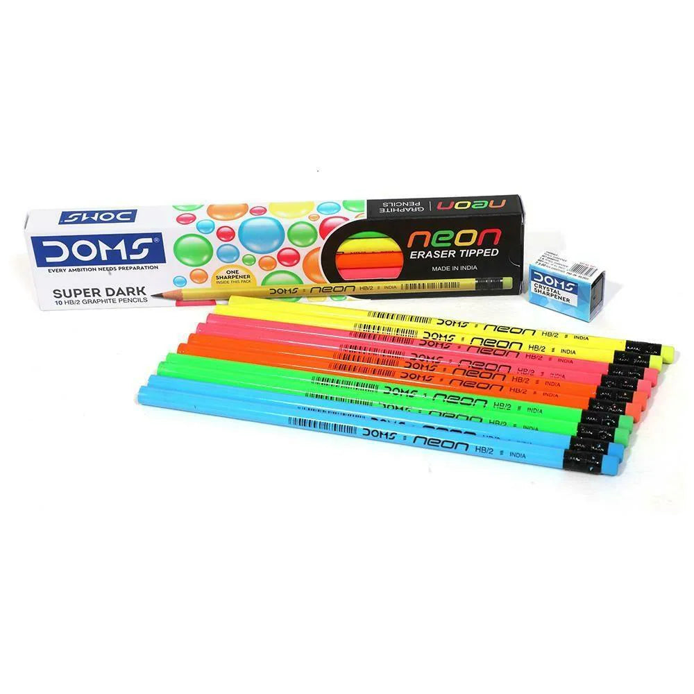 DOMS Neon Pencils Super Dark Graphite