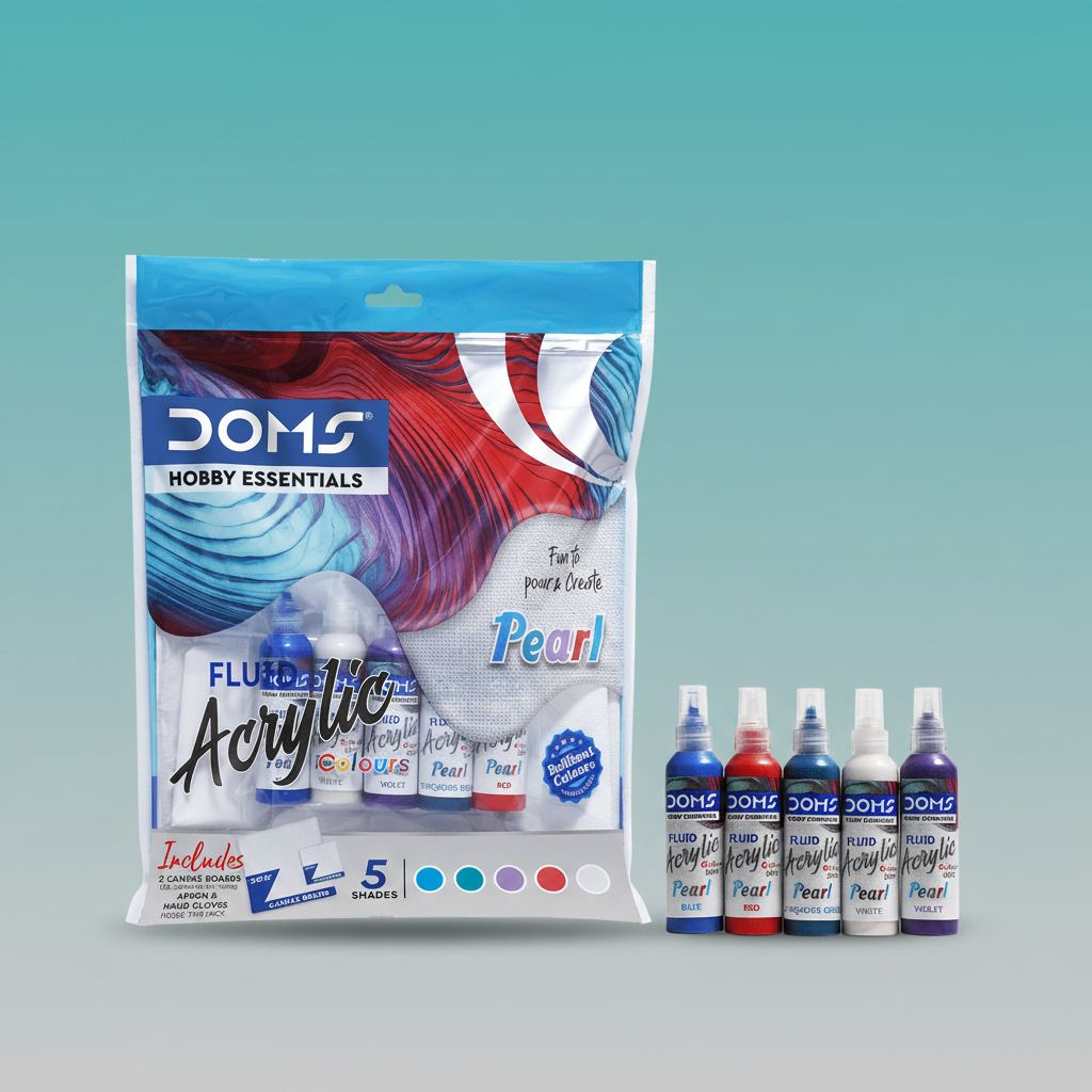DOMS Pearl Fluid Acrylic Colours by Gifthubmart