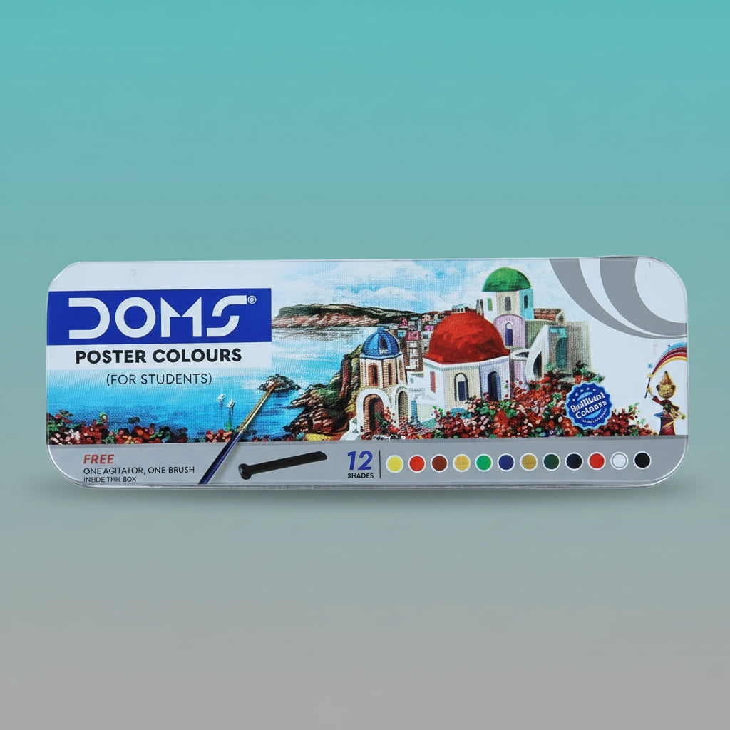 DOMS Poster Colours Set of 12 by Gifthubmart