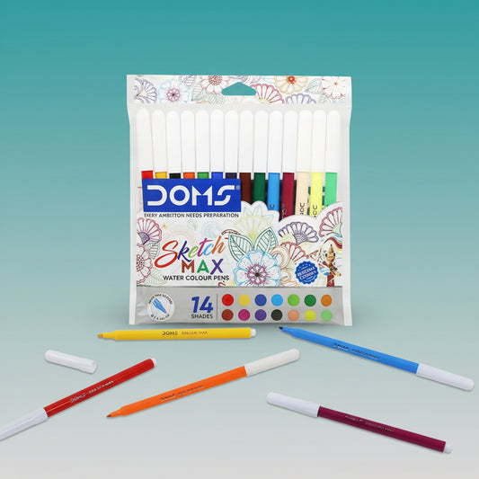 DOMS Sketch Max Water Colour Pens 14 Shades by Gifthubmart