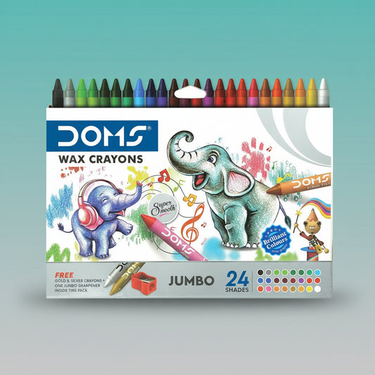 DOMS Wax Crayons Jumbo 24 Shades by Gifthubmart