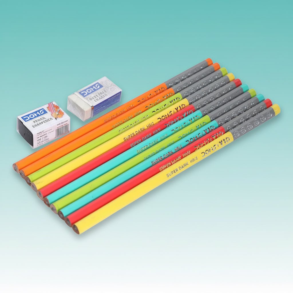 Doms Y1 Triangle Pencils Super Dark by Gift Hub Mart
