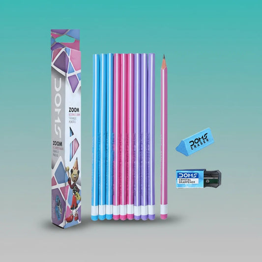 DOMS Zoom Triangle Pencils - Gift Hub Mart