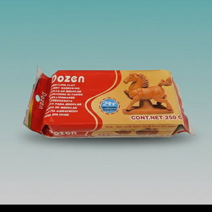 Dozen Modelling Clay Brown 250 g by Gift Hub Mart
