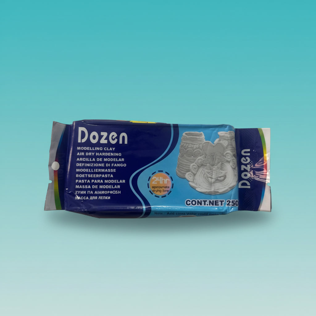 Dozen Modelling Clay White 250gm by Gifthubmart
