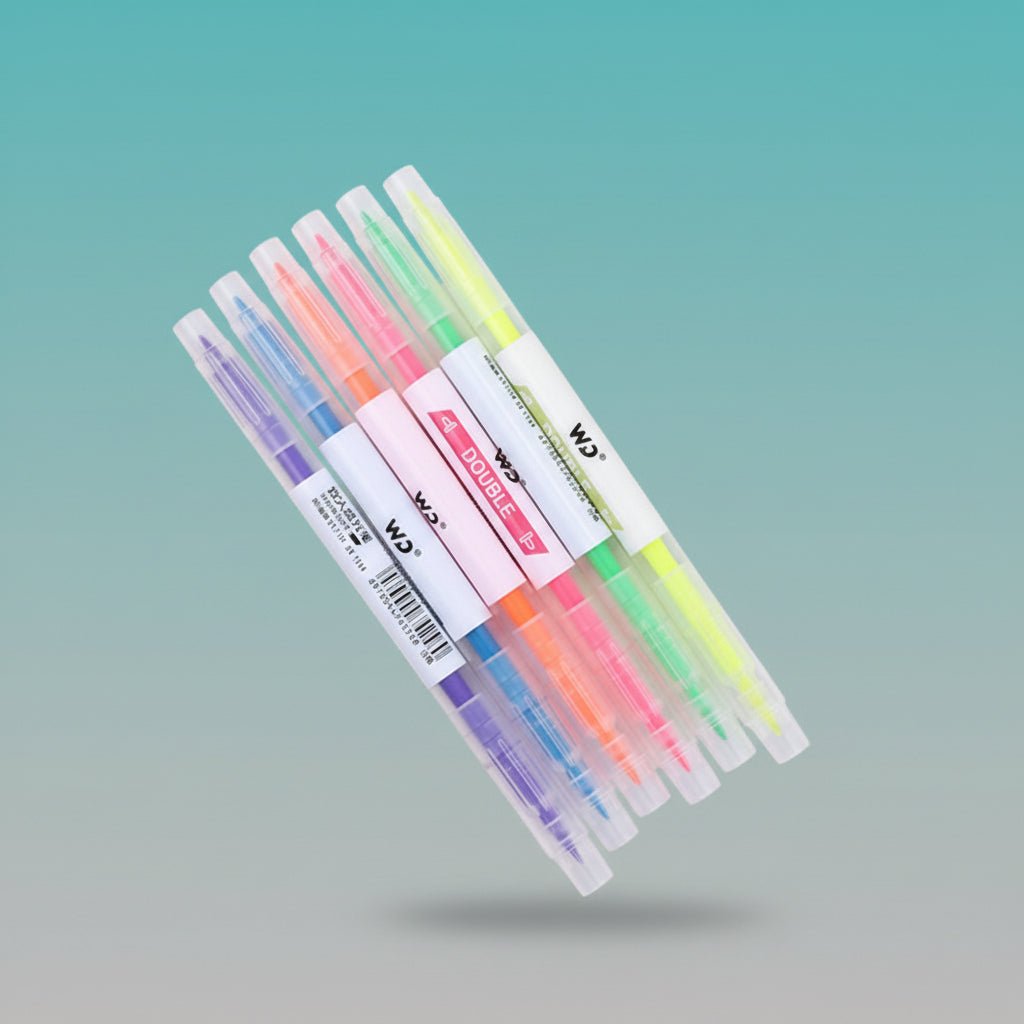 Dual Tip Highlighter Pen 6 by Gifthubmart
