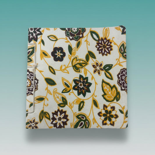 Eco Elephant Poop Notebook - Canvas Cover- Square Box by Gifthubmart