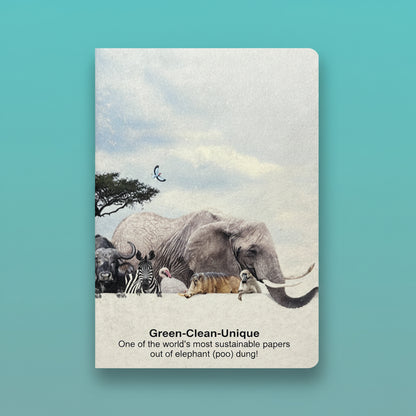 Eco Mini Diary Elephant Poop Diary - Unruled by Gifthubmart