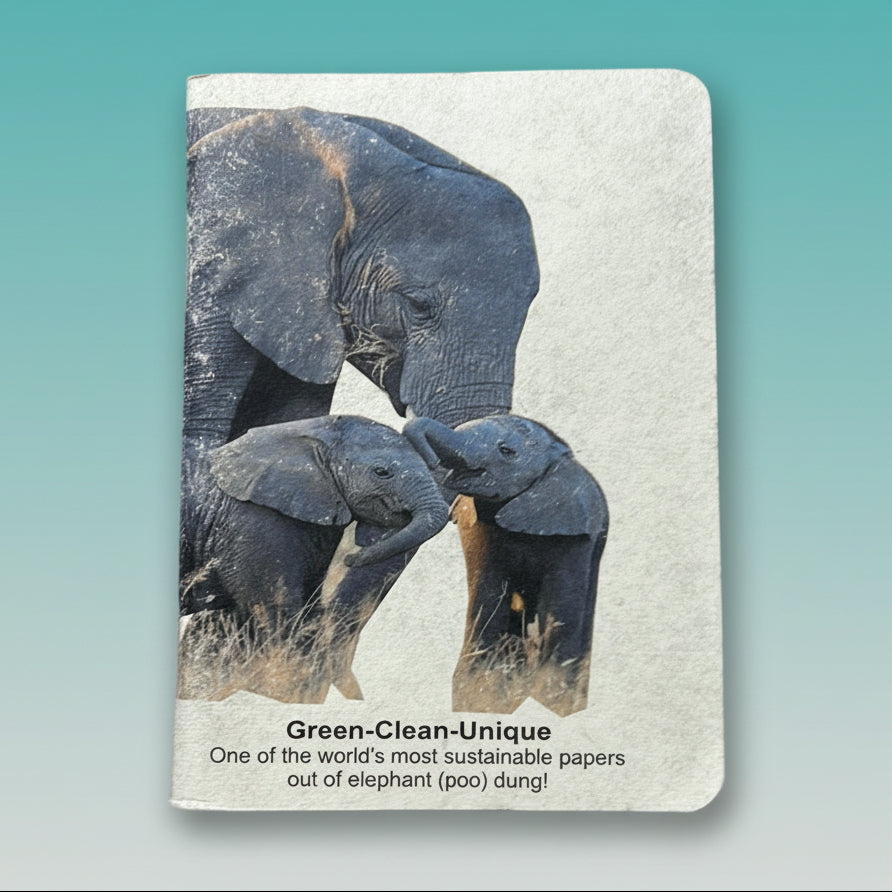 Eco Mini Diary Elephant Poop Diary - Unruled by Gifthubmart