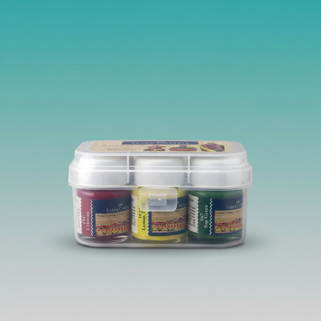 Faber Castell 6 Shade Fabric Colours Classic by Gifthubmart