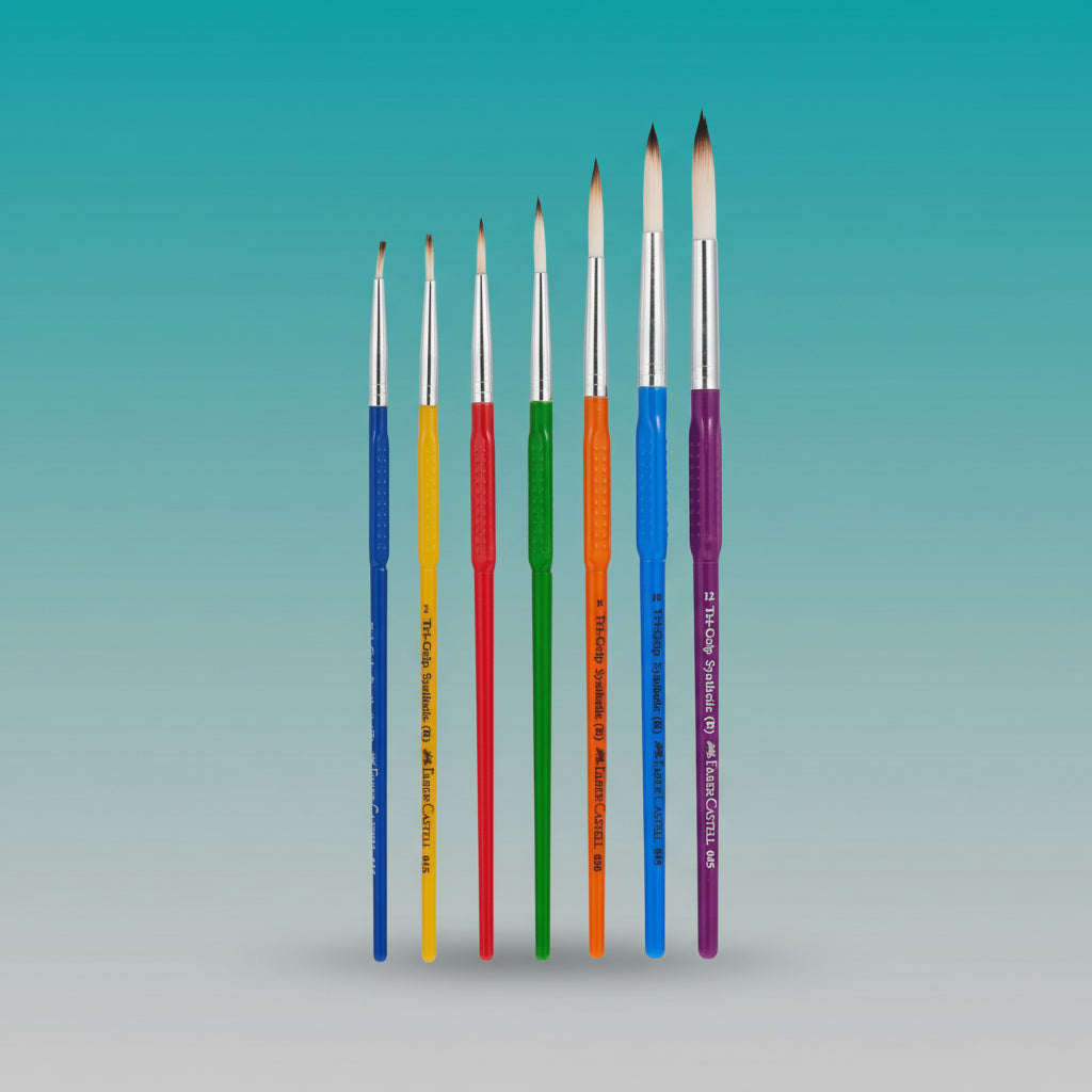 Faber Castell 7 TriGrip Round Brushes by Gifthubmart