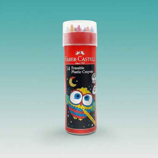 Faber Castell Erasable Plastic Crayons (14 pc set) by Gifthubmart