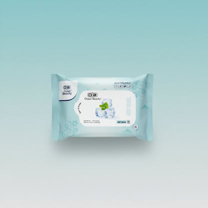 Facial Wet Wipes-Ocean Beauty- 25 Pcs by Gift Hub Mart