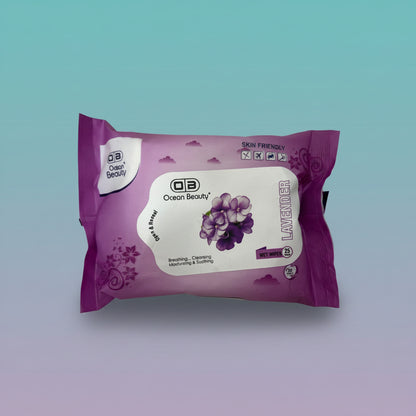 Facial Wet Wipes-Ocean Beauty- 25 Pcs by Gift Hub Mart