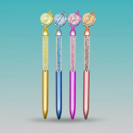 Fancy Crystal Pen Globe by Gifthubmart