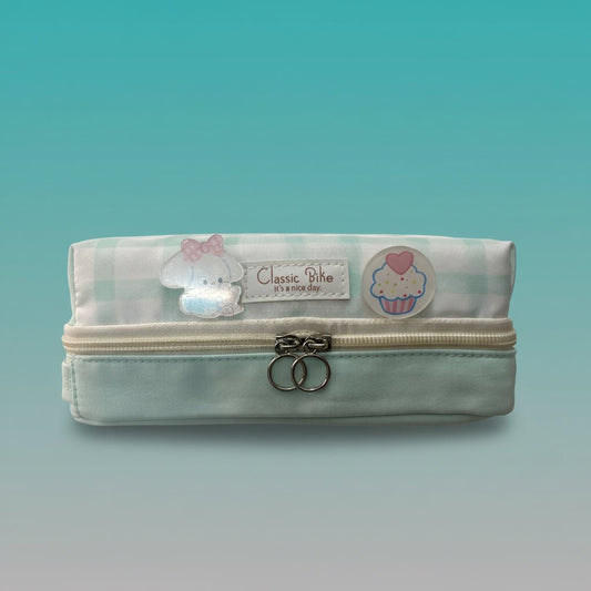Fancy Double Layer with Chain Pencil Pouch by Gifthubmart