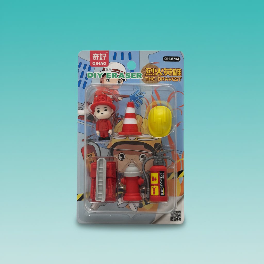Fancy Eraser Firefighter QH8734 by Gifthubmart