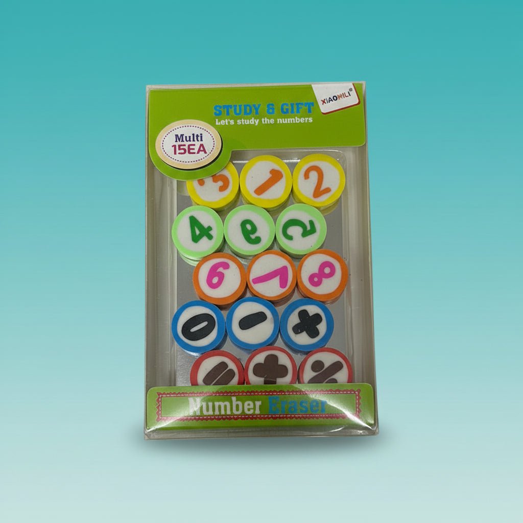 Fancy Eraser Number 15EA by Gifthubmart