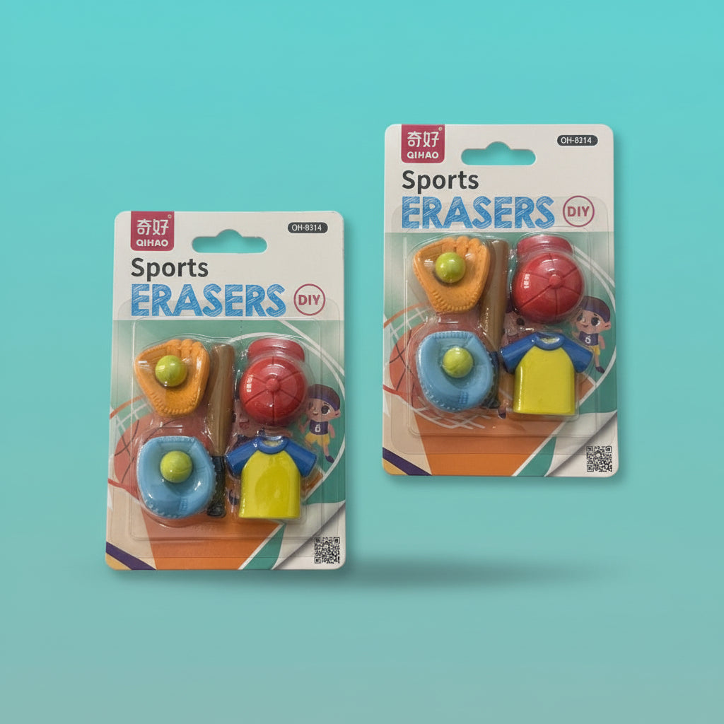 Fancy Eraser Sports Set by Gifthubmart