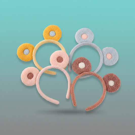 Fancy Hairband Bunny Round Ears by Gifthubmart