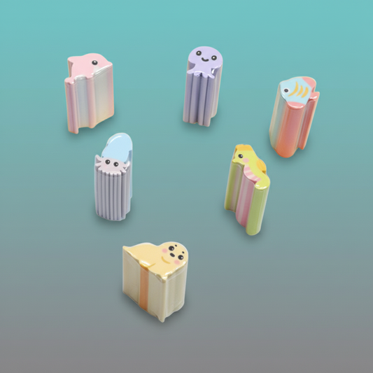Fancy Long Erasers Cut Erasers Marine by Gifthubmart
