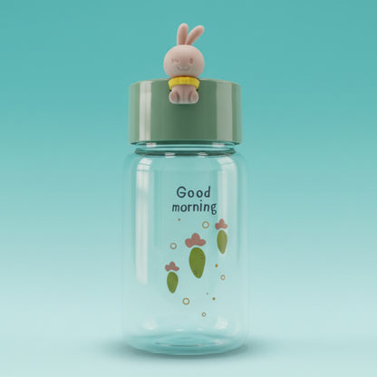 Fancy Rabbit Glass Water Bottle 340ML by Gifthubmart