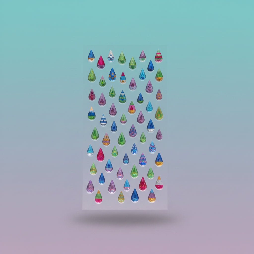 Gift Hub Mart Untitled Apr20_17:36 holographic teardrop nail gems sticker sheet
