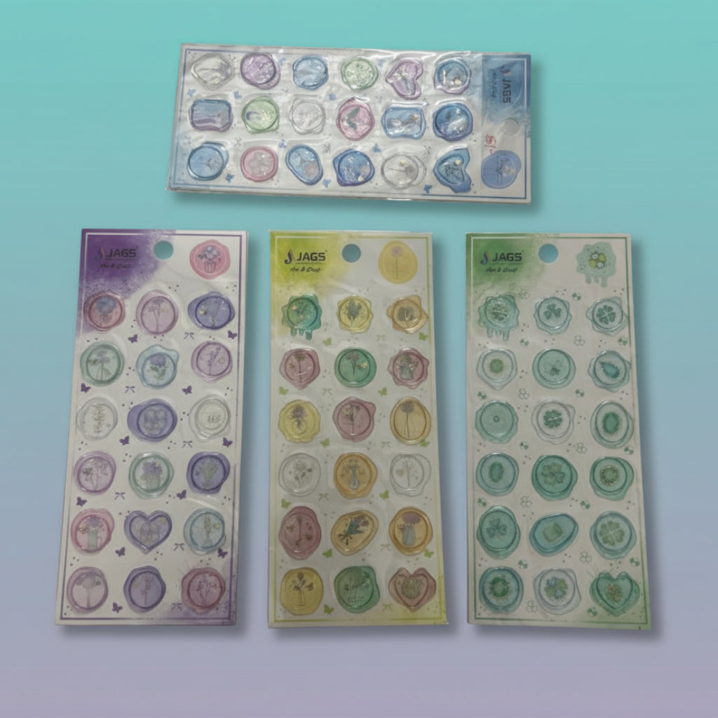 Fancy Sticker Stamp Flower : ZW-BY by Gift Hub Mart