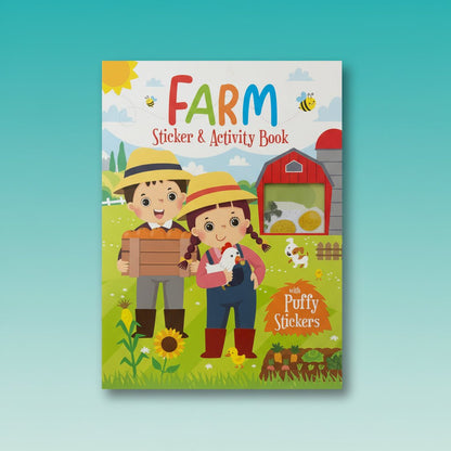 Farm Sticker & Activity Book With Puffy Sticker by Gift Hub Mart