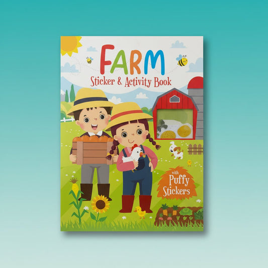 Farm Sticker & Activity Book With Puffy Sticker by Gift Hub Mart
